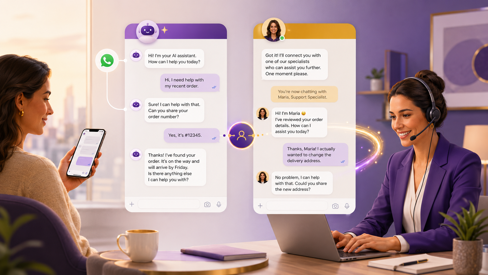 Cómo automatizar WhatsApp con inteligencia artificial sin perder el control humano
